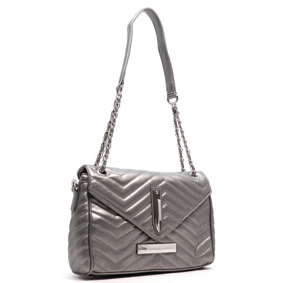 ❤️ NEW Chevron Quilted Shoulder Bag - Picture 3 of 7